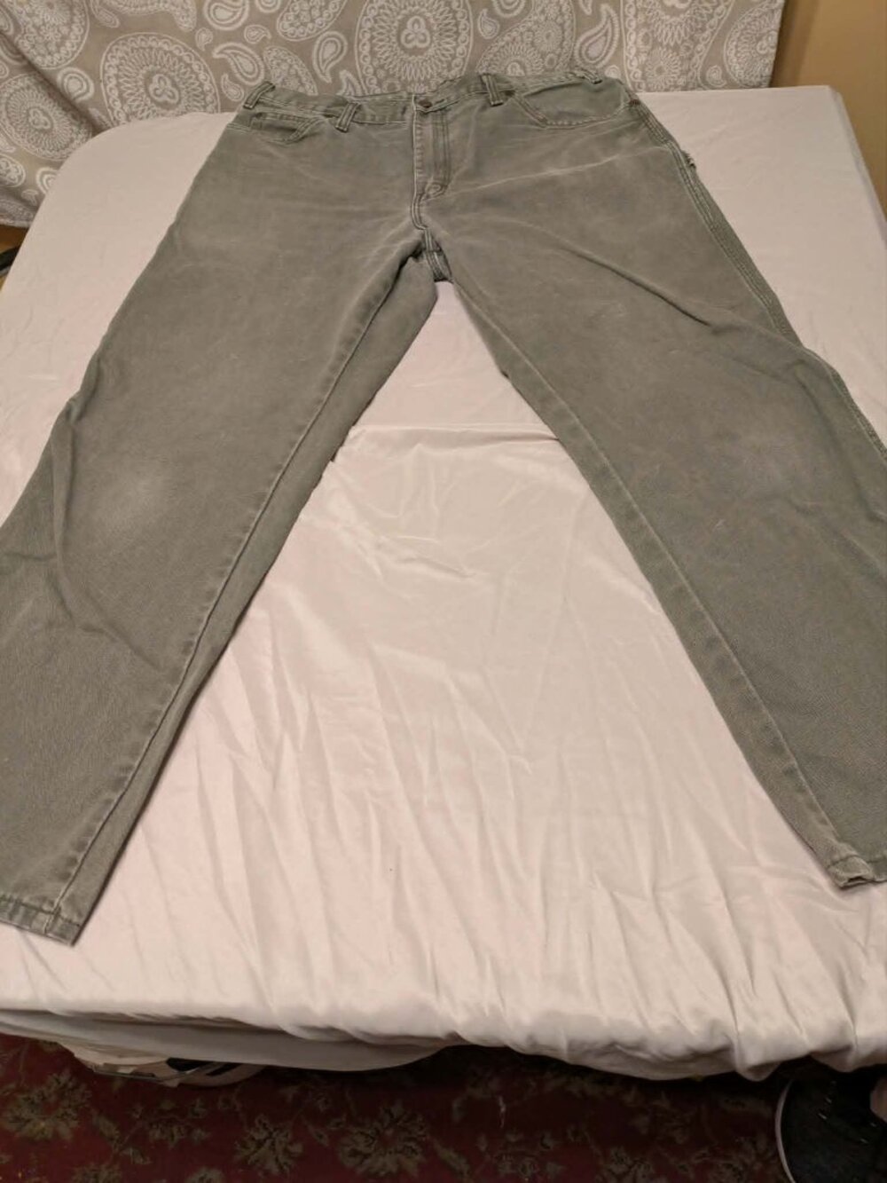 Dickies Heavy Cotton Canvas Work Men’s  Pants Gray Green Utility Carpenter Pants